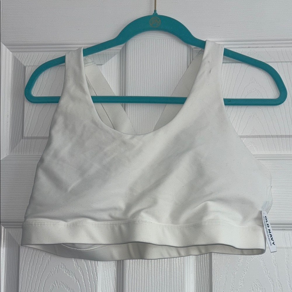 Women's White Sports Bra